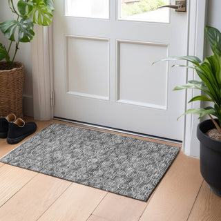 Piper Looms Mayfield Circles AMF728 Gray Machine Washable Area Rug Scatter Lifestyle Image Feature