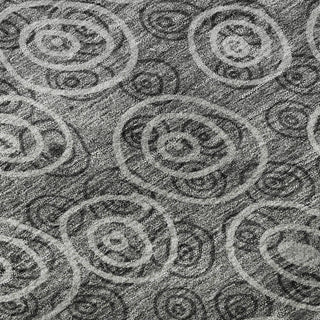 Piper Looms Mayfield Circles AMF728 Gray Machine Washable Area Rug Swatch Image
