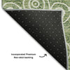 Piper Looms Mayfield Circles AMF728 Green Machine Washable Area Rug Backing Image