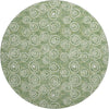 Piper Looms Mayfield Circles AMF728 Green Machine Washable Area Rug Round Main Image