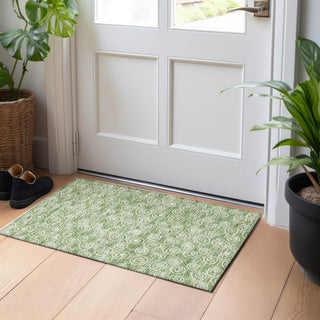 Piper Looms Mayfield Circles AMF728 Green Machine Washable Area Rug Scatter Lifestyle Image Feature