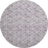 Piper Looms Mayfield Circles AMF728 Lavender Machine Washable Area Rug Round Main Image