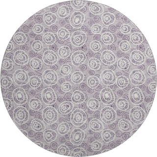 Piper Looms Mayfield Circles AMF728 Lavender Machine Washable Area Rug Round Main Image