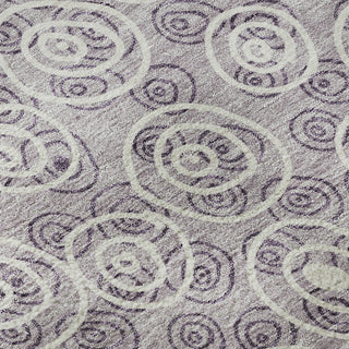 Piper Looms Mayfield Circles AMF728 Lavender Machine Washable Area Rug Swatch Image