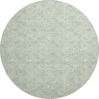 Piper Looms Mayfield Circles AMF728 Mint Machine Washable Area Rug Round Main Image