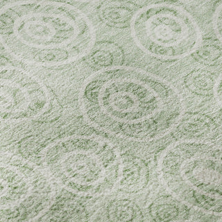 Piper Looms Mayfield Circles AMF728 Mint Machine Washable Area Rug Swatch Image