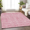 Piper Looms Mayfield Circles AMF728 Pink Machine Washable Area Rug Lifestyle Image Feature