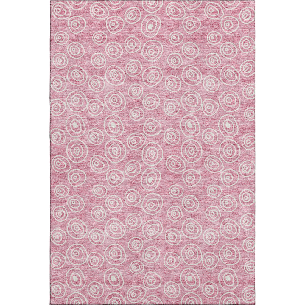 Piper Looms Mayfield Circles AMF728 Pink Machine Washable Area Rug main image