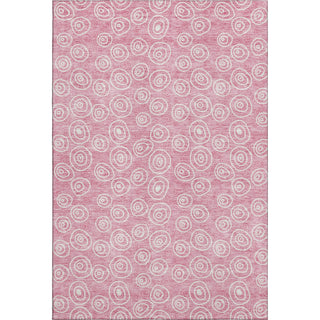 Piper Looms Mayfield Circles AMF728 Pink Machine Washable Area Rug main image