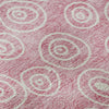 Piper Looms Mayfield Circles AMF728 Pink Machine Washable Area Rug Swatch Image