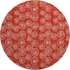 Piper Looms Mayfield Circles AMF728 Red Machine Washable Area Rug Round Main Image