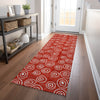 Piper Looms Mayfield Circles AMF728 Red Machine Washable Area Rug Runner Lifestyle Image Feature
