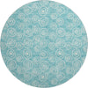Piper Looms Mayfield Circles AMF728 Teal Machine Washable Area Rug Round Main Image