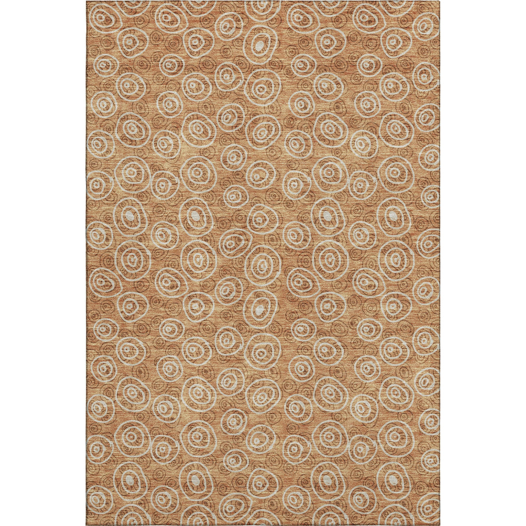 Piper Looms Mayfield Circles AMF728 Terracotta Machine Washable Area Rug main image