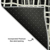 Piper Looms Mayfield Stripes AMF729 Black Machine Washable Area Rug Backing Image