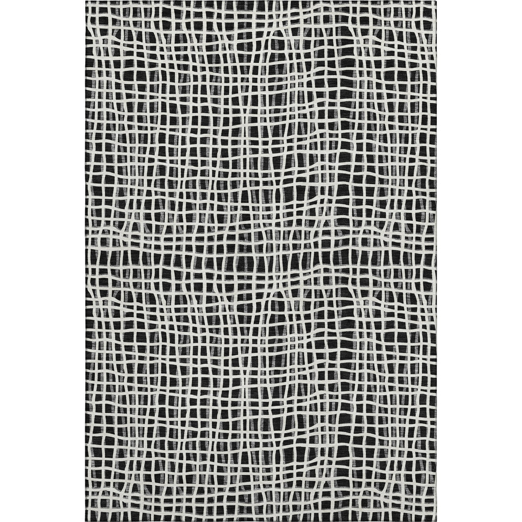 Piper Looms Mayfield Stripes AMF729 Black Machine Washable Area Rug main image