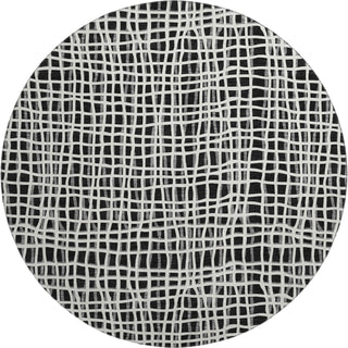 Piper Looms Mayfield Stripes AMF729 Black Machine Washable Area Rug Round Main Image