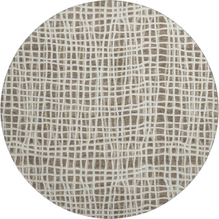 Piper Looms Mayfield Stripes AMF729 Brown Machine Washable Area Rug Round Main Image