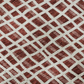Piper Looms Mayfield Stripes AMF729 Burgundy Machine Washable Area Rug Swatch Image