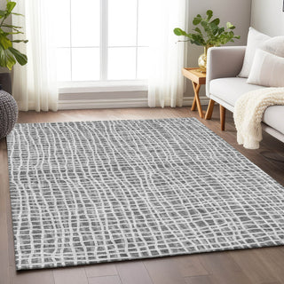 Piper Looms Mayfield Stripes AMF729 Gray Machine Washable Area Rug Lifestyle Image Feature