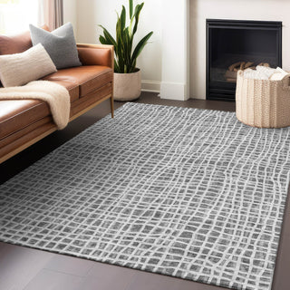 Piper Looms Mayfield Stripes AMF729 Gray Machine Washable Area Rug Lifestyle Image Feature