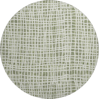 Piper Looms Mayfield Stripes AMF729 Green Machine Washable Area Rug Round Main Image