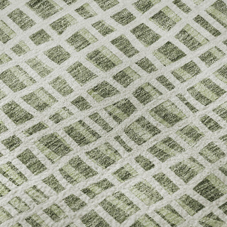 Piper Looms Mayfield Stripes AMF729 Green Machine Washable Area Rug Swatch Image