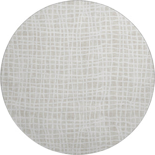 Piper Looms Mayfield Stripes AMF729 Ivory Machine Washable Area Rug Round Main Image