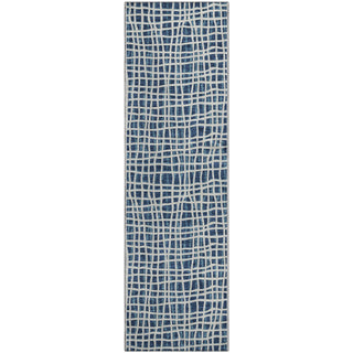 Piper Looms Mayfield Stripes AMF729 Navy Machine Washable Area Rug Runner Main Image