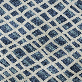 Piper Looms Mayfield Stripes AMF729 Navy Machine Washable Area Rug Swatch Image