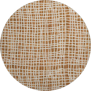 Piper Looms Mayfield Stripes AMF729 Paprika Machine Washable Area Rug Round Main Image