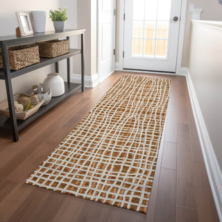 Piper Looms Mayfield Stripes AMF729 Paprika Machine Washable Area Rug Runner Lifestyle Image Feature