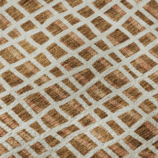 Piper Looms Mayfield Stripes AMF729 Paprika Machine Washable Area Rug Swatch Image