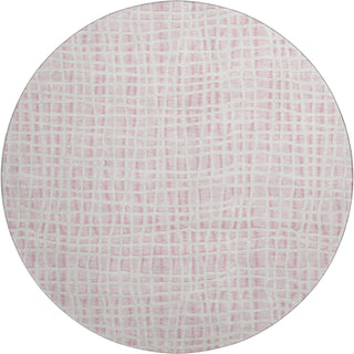 Piper Looms Mayfield Stripes AMF729 Pink Machine Washable Area Rug Round Main Image