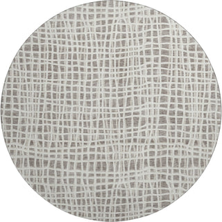 Piper Looms Mayfield Stripes AMF729 Taupe Machine Washable Area Rug Round Main Image