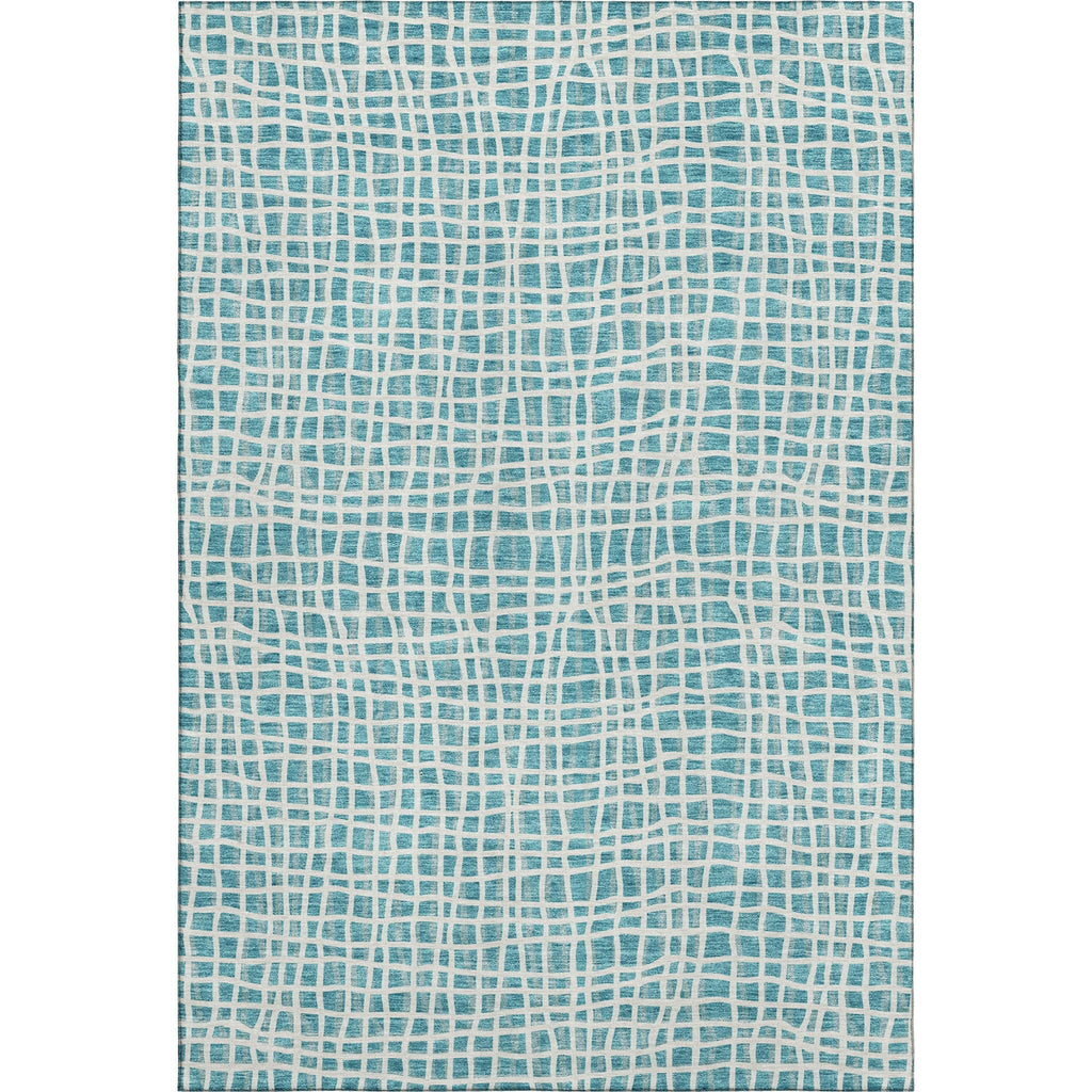 Piper Looms Mayfield Stripes AMF729 Teal Machine Washable Area Rug main image