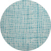 Piper Looms Mayfield Stripes AMF729 Teal Machine Washable Area Rug Round Main Image