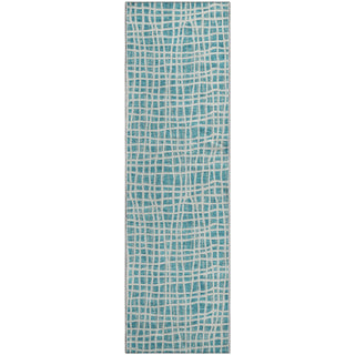 Piper Looms Mayfield Stripes AMF729 Teal Machine Washable Area Rug Runner Main Image