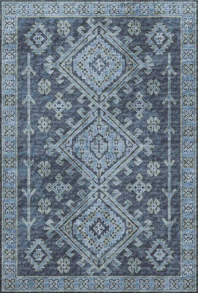 Piper Looms Mayfield Aztec AMF73 Blue Machine Washable Area Rug main image