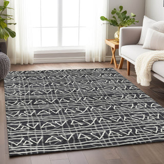 Piper Looms Mayfield Bohemian AMF730 Black Machine Washable Area Rug Lifestyle Image Feature