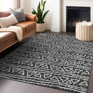 Piper Looms Mayfield Bohemian AMF730 Black Machine Washable Area Rug Lifestyle Image Feature