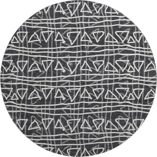 Piper Looms Mayfield Bohemian AMF730 Black Machine Washable Area Rug Round Main Image