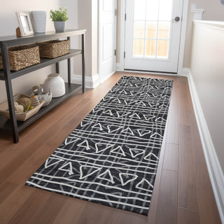 Piper Looms Mayfield Bohemian AMF730 Black Machine Washable Area Rug Runner Lifestyle Image Feature