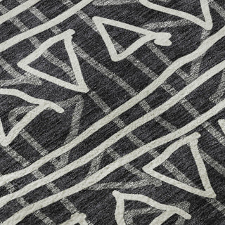 Piper Looms Mayfield Bohemian AMF730 Black Machine Washable Area Rug Swatch Image
