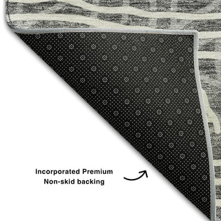 Piper Looms Mayfield Bohemian AMF730 Charcoal Machine Washable Area Rug Backing Image