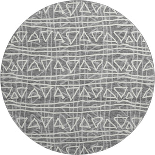 Piper Looms Mayfield Bohemian AMF730 Charcoal Machine Washable Area Rug Round Main Image