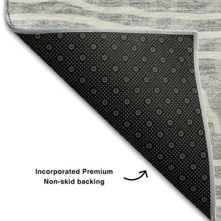 Piper Looms Mayfield Bohemian AMF730 Gray Machine Washable Area Rug Backing Image