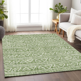 Piper Looms Mayfield Bohemian AMF730 Green Machine Washable Area Rug Lifestyle Image Feature