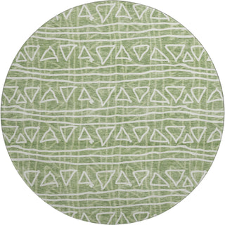 Piper Looms Mayfield Bohemian AMF730 Green Machine Washable Area Rug Round Main Image