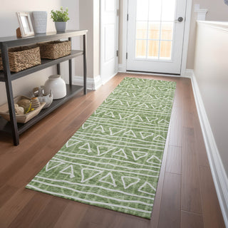 Piper Looms Mayfield Bohemian AMF730 Green Machine Washable Area Rug Runner Lifestyle Image Feature